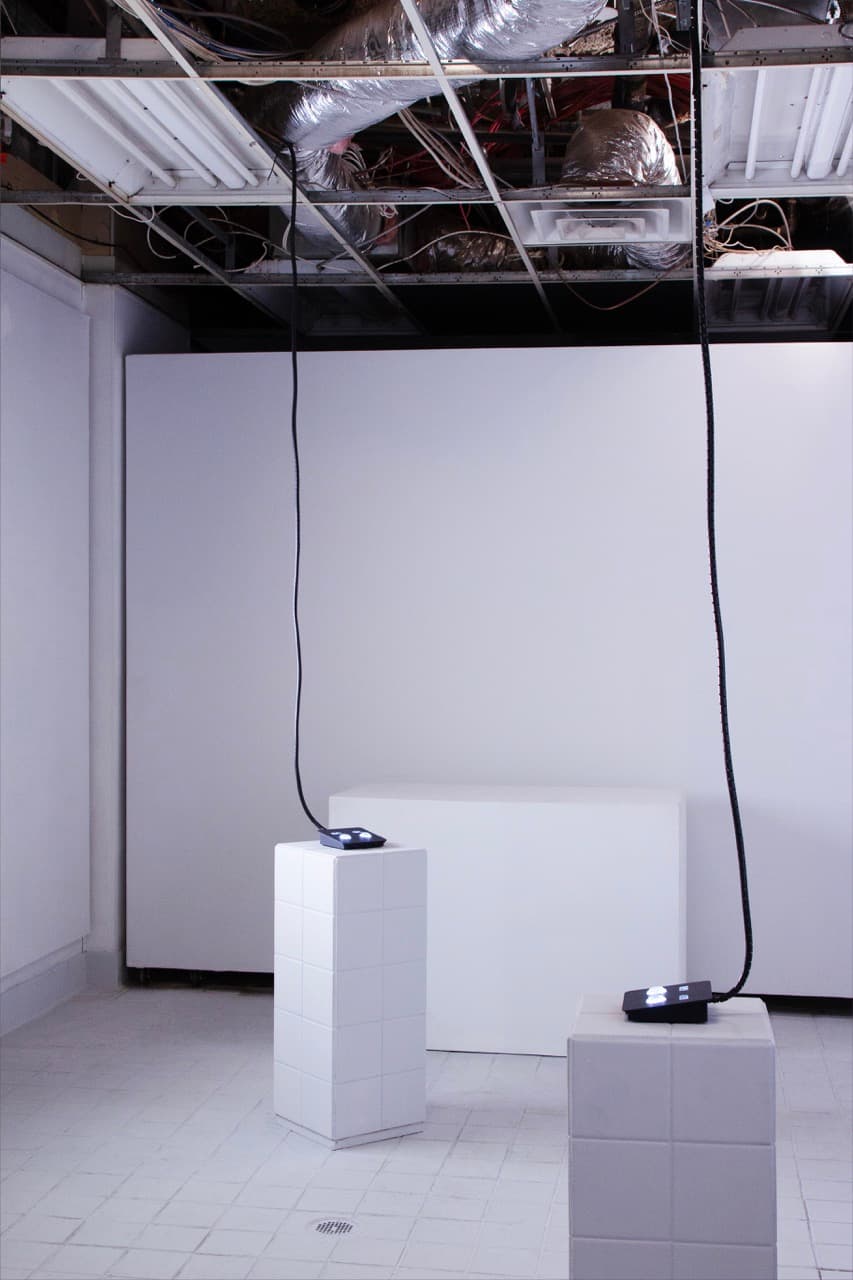 remix plinths under an open ceiling